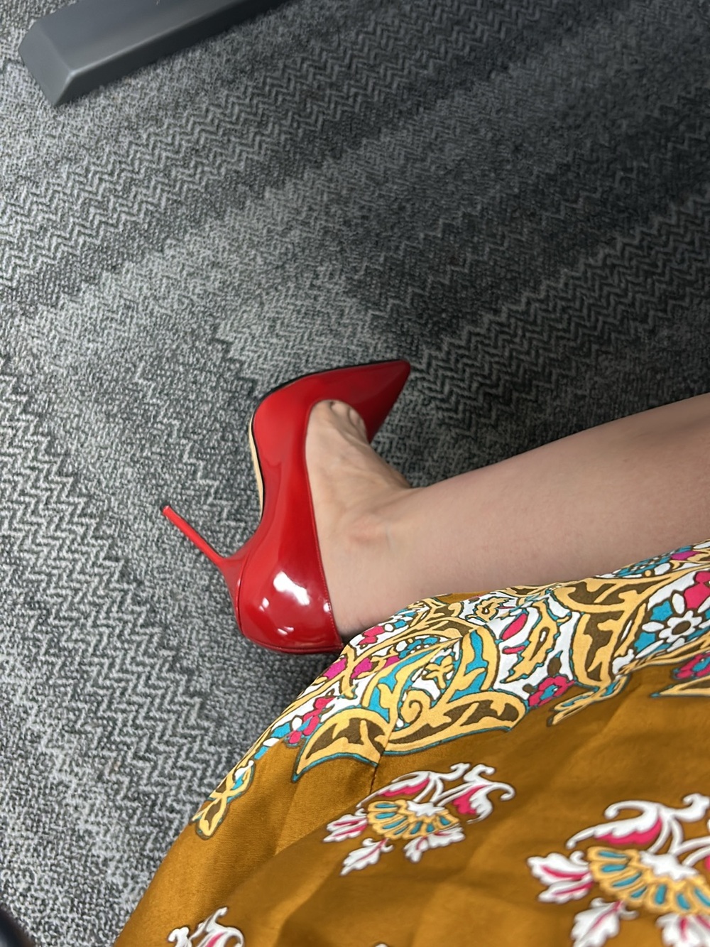 Manolo Blahnik Red Patent Pointed-Toe Stiletto Pump